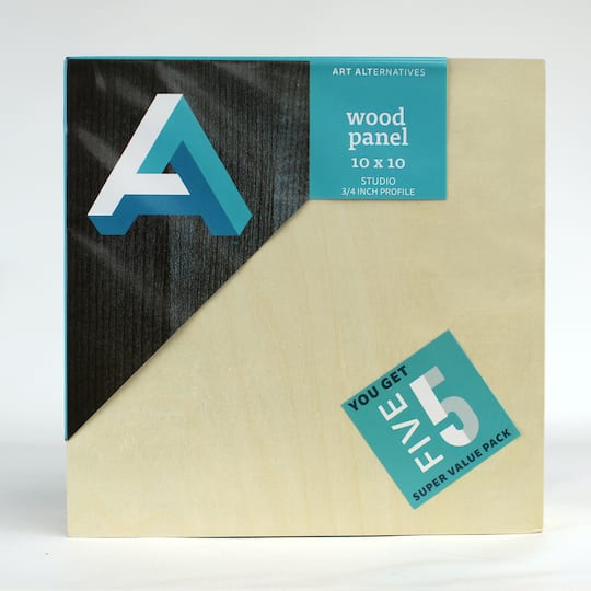 6 Packs: 5 ct. (30 total) Art Alternatives 10&#x22; x 10&#x22; Value Pack Classic Studio Wood Panel